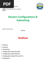 Lab - 1-Routers Configurations Subnetting + Assignment 5 Marks - PDF