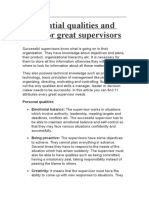 11 Essential Qualities and Skills For Great Supervisors