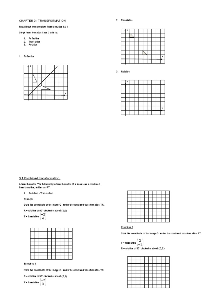 Combined Transformations in Geometry | PDF | Mathematical Analysis | Space