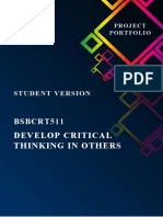 BSBCRT511 Critical Thinking Skills
