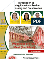 FTec 150 Lec - Properties of Fresh Meat