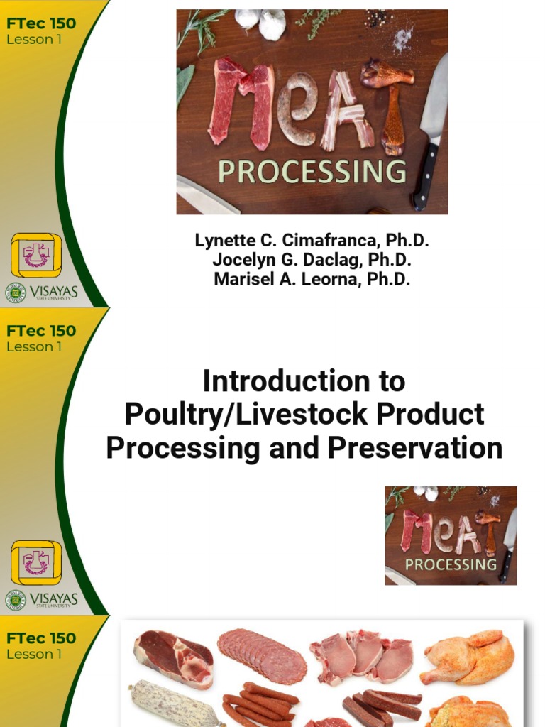 Introduction to Meat Processing | PDF | Food Preservation | Food Processing
