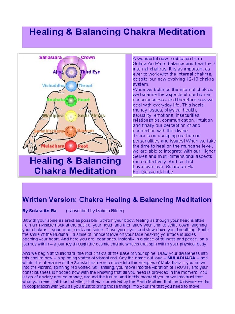 Chakra Healing & Balancing Meditation | PDF | Chakra | Religious ...