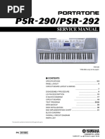 Service Manual: PSR-290 PSR-292 Is Only For The Export