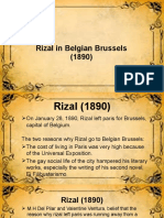 Rizal in Belgian Brussels (1890)