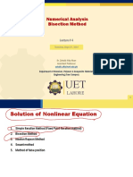 Numerical Analysis Bisection Method: Lecture # 4