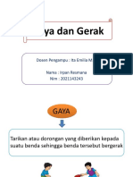 Gaya Dan Gerak Irpan Resmana