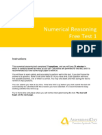Numerical Reasoning Test Solutions