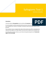 Syllogisms Test 1: Solutions Booklet