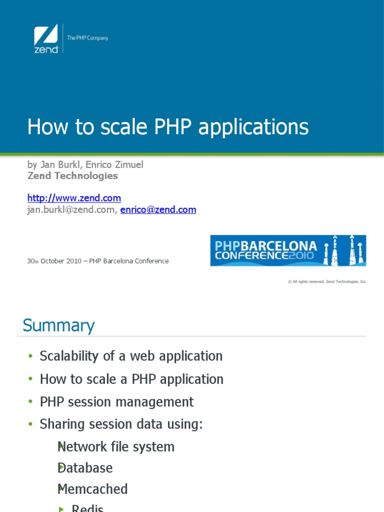 How To Scale PHP Application | PDF | Scalability | Load Balancing ...