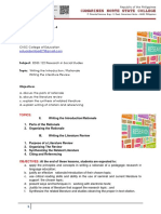 Module 4 Writing Related Studies and Literature Rational Citations and References