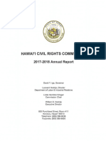 Hawal'I Civil Rights Commission: 2017-2018 Annual Report