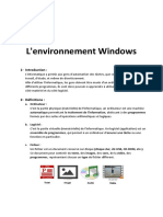 1- L'environnement Windows