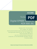 Digital EPABX Systems ADX 600 (N) : The Next Generation