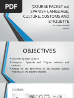 Lesson 1 - Spanish Language, Culture and Customs