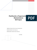 Informe - Planificación y Programación de Mantenimiento