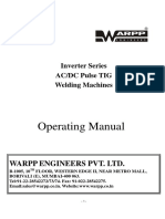 Operating Manual: Inverter Series AC/DC Pulse TIG Welding Machines