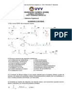 3a Lista de Exercícios de Química Orgânica II