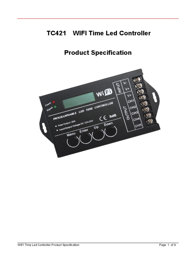 Manual LED TIME CONTROLLER TC421 PDF Menu Ios