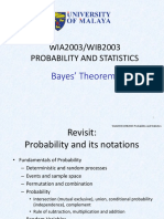 WIA2003/WIB2003 Probability and Statistics: Bayes' Theorem