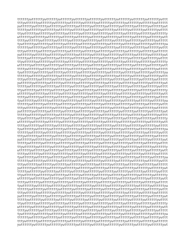Document with Repeated Characters | PDF