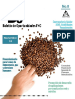 Boletín de Oportunidades FNC, Edición 8