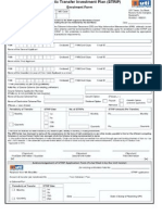 Uti Mutual Fund STP SWP Form