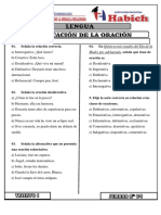 Semana-N° 04 - Año - Academico - 2021-Aula - Talento I - Lengua - Clasificación de La Oración