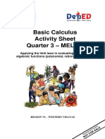 Basic Calculus Activity Sheet Quarter 3 - Melc 4