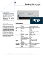 Zonelink Zpa Controller: Specifications