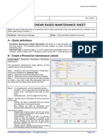 WLD-03 Setup Calendar Based Maintenance Sheet