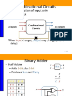 Combinational Circuits: - Output Is Function of Input Only