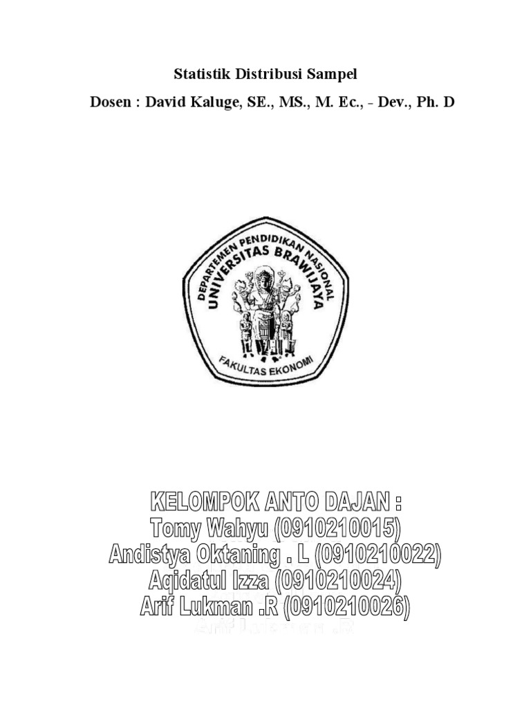 Distribusi Sampel Dan Contoh Pengerjaan Soal