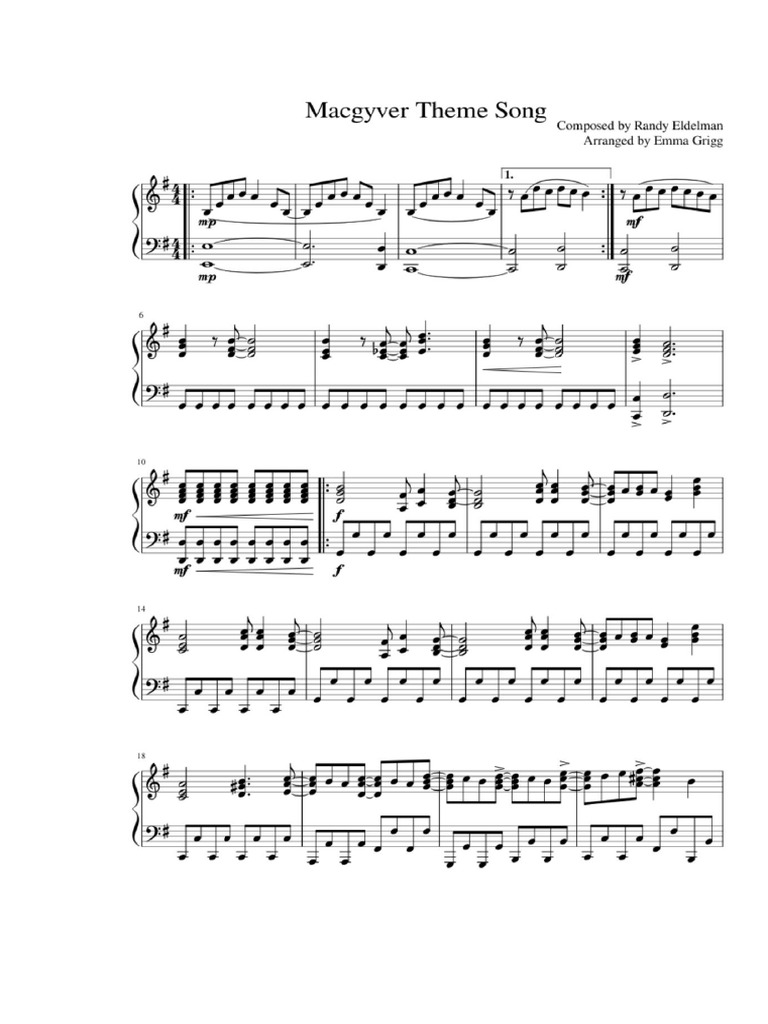 Macgyver Theme Song Pdf