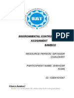 Environmental Control System Assignment Bamboo: Resource Person: Sir Nasir Chaudhry