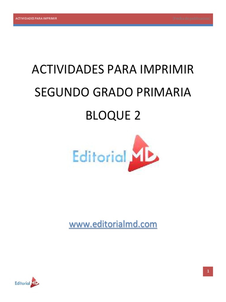 Actividades Imprimibles para Segundo Grado | PDF | Estudios de idiomas ...