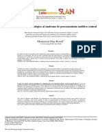 Acercamiento Neuropsicologico Al Sindrome de Procesamiento Auditivo Central