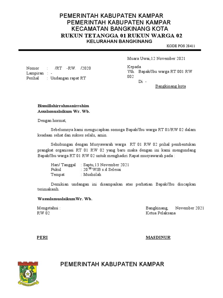Undangan RT | PDF