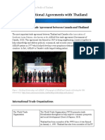 Part 6: International Agreements With Thailand: Most Important Trade Agreement Between Canada and Thailand
