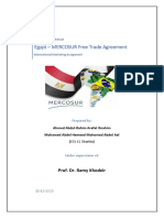 Egypt Mercosur Free Trade Agreement Team 11 PDF