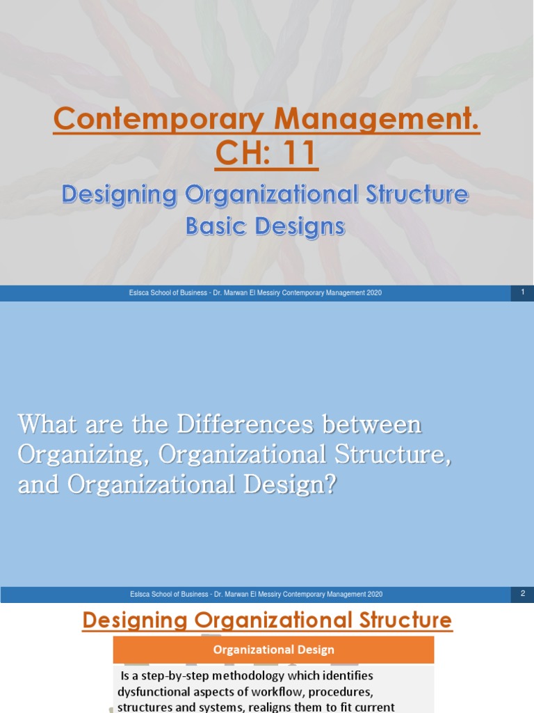 Designing Organizational Structure Explained | PDF | Organizational ...