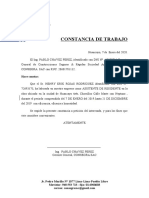 Contancia de Trabajo ERIK Consegra