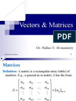 Vectors & Matrices: Dr. Safaa O. Al-Mamory