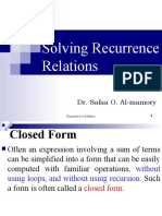 7-Solving Recurrence Relations I and II