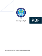Web Engineering II: National University of Modern Languages, Islamabad