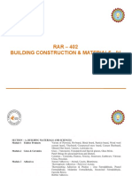 RAR - 402 Building Construction & Materials - Iv