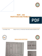 RAR - 402 Partition and Paneling: Ar. Amitabh Tyagi Apeejay School of Architecture and Planning Greater Noida