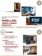 Panelling: Timber &timber Products