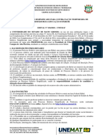 Processo seletivo simplificado para professor da Unemat Alta Floresta