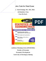 Statistics Task for Final Exam